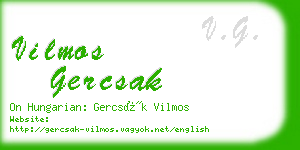 vilmos gercsak business card